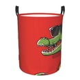 thumbnail image 1 of Balery Cool Crocodile With Sunglasses Cesta de ropa redonda con asas, impermeable, independiente, para ropa, juguetes, dormitorio y familia-Medium, 1 of 6