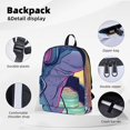 Uemuo HipHop DJ Dolphin Pattern Backpack for Work and Travel Durable