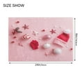 thumbnail image 2 of 2 Piece Soft Bathroom Rug Set Pink Christmas Background Bath Mat and U-Shaped Toilet Contour Rug (16"x24"+20"x24"), 2 of 7