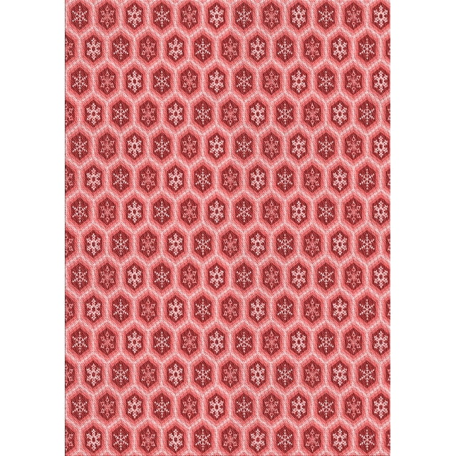 Ahgly Company Tapis d'Intérieur Rectangulaires Transitionnels Rouges Lavables à la Machine, 4 Pieds x 6 Pieds