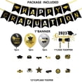 thumbnail image 2 of Kit de pancartas y globos de graduación, pancarta de graduación, globos de látex de graduación de oro negro para decoraciones de graduación de la universidad de la escuela secundaria, 2 of 5