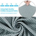 thumbnail image 4 of TOPCHANCES 2-Piece Stretch Jacquard Wing Chair Cover, Wingback Armchair Slipcovers Spandex Fabric WingChair Furnitur Removable for Adults, Kids and Pets, Light Blue, 4 of 10