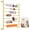 70*90cm Gold, variant on 7 Tier Ribbon Storage Organizer, Wall Mounted Ribbon Organizer, Wrapping Paper Rack, Metal Ribbon Storage for Christmas Gift Craft Room Cake Shop Flower Store Scarf Belt-Gold