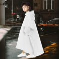thumbnail image 6 of Unisex New Rain Gear Non-disposable Full Body Thickening Durable Kids Raincoat One-Piece Raincoat Reusable Poncho Rain Coat GREY, 6 of 8