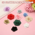 thumbnail image 3 of 20 Pcs Floral Applique, 3D Flower Lace Applique Sew on Patch Decoration for DIY Craft Projects, 2.8cm Hot Pink, 3 of 7