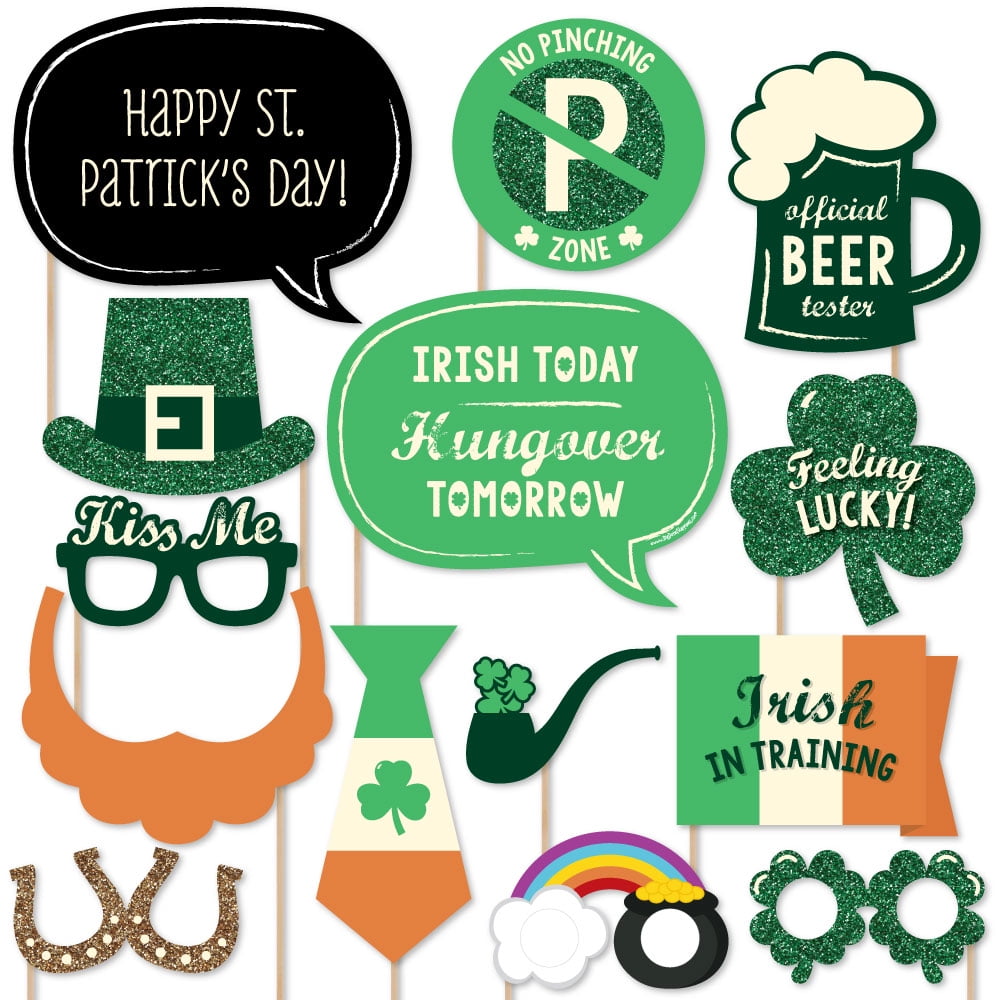 st pattys day photo booth props