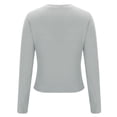 thumbnail image 4 of JIUKE Chemises à Manches Longues pour Femmes Col Rond T-Shirts Basiques d'Entraînement T-Shirts Ajustés Crop Tops pour Sortir, 4 of 5
