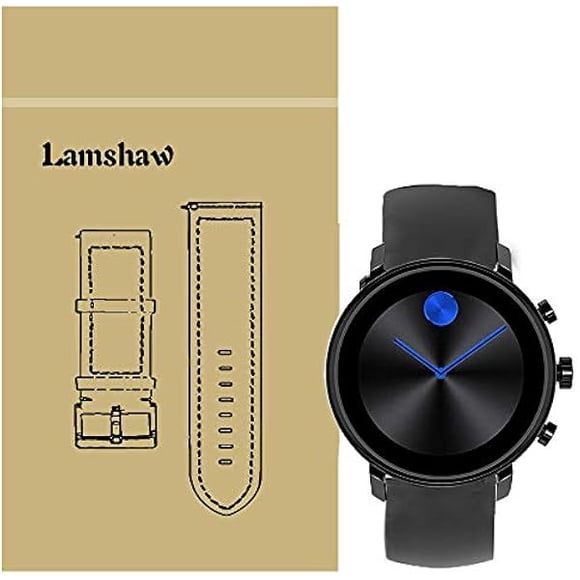 wonima11 200Pcs Compatible for Movado Connect 2.0 Smartwatch Band, Blueshaw Sport Silicone Replacement Strap for Movado Connect 2.0 Smartwatch 40mm (Black)