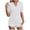 White, variant on Fesfesfes T Shirts for Women's Fashionable V-Neck Lace Short Sleeved Casual Solid Color T-shirt Top Ladies Tops And Blouses 2XL(US:12)
