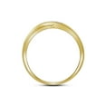 thumbnail image 2 of 10kt Yellow Gold Mens Round Diamond Wedding Band Ring 1/8 Cttw, 2 of 2