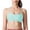 Mint Green, variant on Womens Seamless Gathered Front Sports Bras Quickly Dry Air Permeable Fabric Lightly Built Padding Wrap Balanced Supportive Comfortable Outdoor Walk Casual Wear Everyday Bras