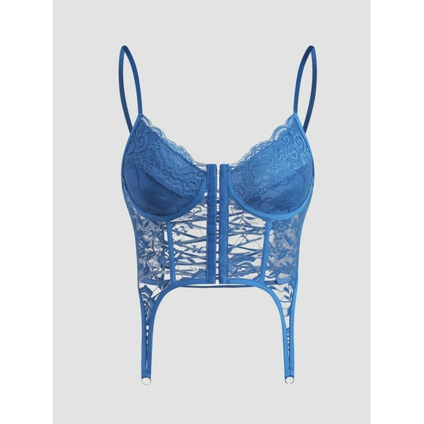 Top de tirantes cruzados con encaje y espalda descubierta para mujer, estilo sexy europeo y americano, con escote irregular y favorecedor para chica sexy