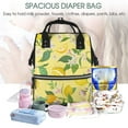 thumbnail image 5 of Balery Lemon Mummy Backpack - Waterproof Twill Canvas, Large Capacity Diaper Bag with Multiple Pockets and Adjustable Straps, 5 of 6
