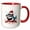 Red/White, variant on 3drose, Santa Jaws Pun Quote Christmas Shark Cartoon Art, 15oz Two-tone Red Mug