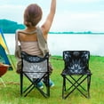 thumbnail image 5 of 600D Oxford Camping Chair Portable Foldable Chair Supports 220 lbs for Picnic, Fishing, Backpacking Explosion Of Blue Ink, 5 of 8