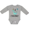 thumbnail image 3 of Inktastic First Birthday Dinosaur Party 1 Year Old Boys or Girls Long Sleeve Baby Bodysuit, 3 of 5
