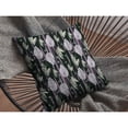 thumbnail image 4 of Tropics Falling Double Sided Suede Pillow, Zippered, Purple and Dark Green, 4 of 5