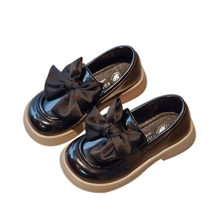 

Toddler Baby Girl Casual Shoes Bowknot Design Soft Bottom Leather Shoes