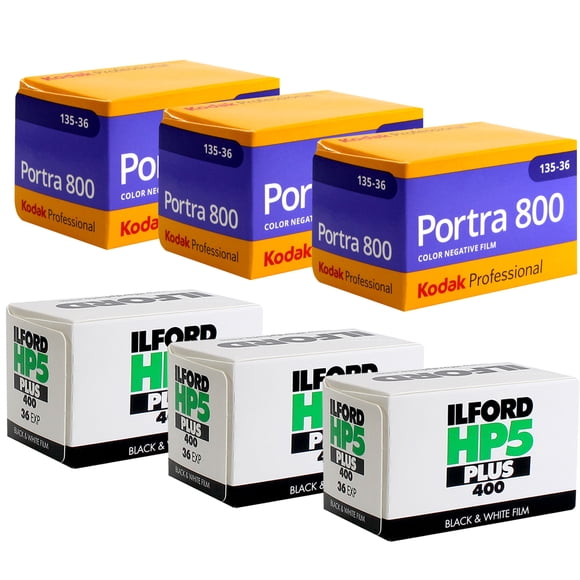 Película Kodak Professional Portra 800 Color 35 mm x3 + Ilford HP5