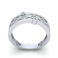thumbnail image 3 of Natural 0.75ct Round Cut Diamond Mens Fancy Zigzag Anniversary Wedding Band Solid 18K Rose, White or Yellow Gold G SI1, 3 of 3