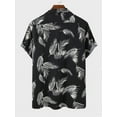 thumbnail image 3 of INCERUN Men's Short Sleeve Hawaiian Leaf Printed Shirts Casual Soft Button Down Tops Shirt, 3 of 8