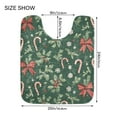 thumbnail image 5 of Yayeee Bath Rug for Bathroom Floor Non Slip Rectangle Fluffy Soft Absorbent Mat, 16"x24", Christmas Candy Cane, 5 of 7