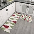 thumbnail image 2 of Multicolor Christmas Tree Pattern Kitchen Rugs Sets Of 2,Anti Fatigue Kitchen Mat Rugs Non Slip Washable,Decorative Kitchen Floor Mats for Kitchen,Sink,Laundry,17"x30"+17"x47", 2 of 7