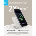 thumbnail image 2 of Anker MagGo Power Bank, Qi2 Certified 15W Ultra-Fast MagSafe-Compatible Portable Charger, 10,000mAh Battery Pack with Smart Display, White, 2 of 6