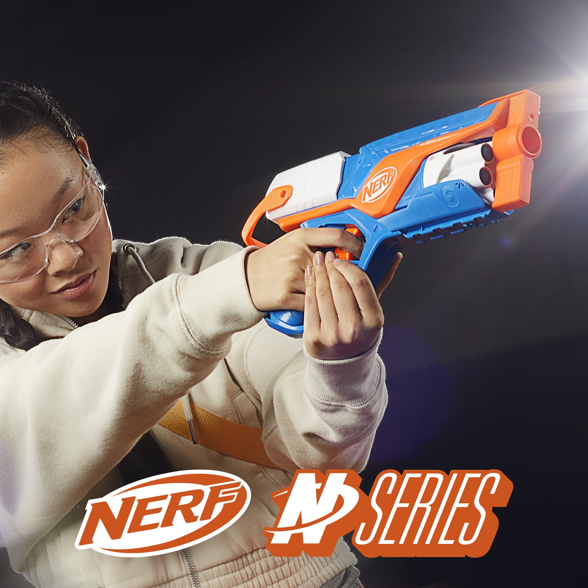 Nerf N Series Agility Blaster & 12 Nerf N1 Darts Compatible Only