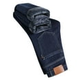 thumbnail image 2 of Men's Lined Jeans Heavyweight Winter Warm Denim Pants Stretch Slim Fit Pants Outdoor Velvet Straight Leg Pants, 2 of 5