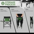 thumbnail image 3 of Ktaxon 26" Oversized Folding Director Chair, Heavy Duty Camping Chairs with Side Table & Cup Holder, Makeup Artist Seating with Storage Bag, Supports 400 lbs, Green, 3 of 11
