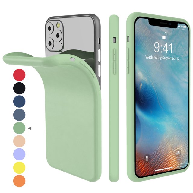 TORUBIA For iPhone 11 Pro Max 6.5 Inch Back Case Slim Fit Soft TPU Phone Case Built-in Velvet Material Anti-Scratch Protective Cover,Full Body Protection Liquid Silicone Blue
