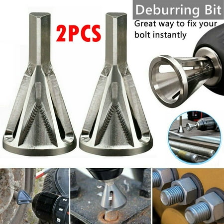 

GRNSHTS 2 PCS Deburring External Chamfer Tool Stainless Steel Remove Burr Tools Drill Bit