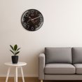 thumbnail image 4 of Reloj De Pared Análogo Diseño Mármol Cóncavo 30 Cm Bisel Delgado, Negro, 4 of 4