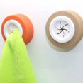 thumbnail image 1 of Round Press Buckle Towel Hanger Adhesive Wall Mounted Hook Wipe Cloth Holder for Kitchen Bathroom, 1 of 1