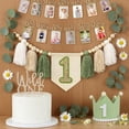 thumbnail image 6 of Baby First Birthday Party Decorations First Highchair Banner For Baby Boys Blue High Chair Banner Crown Cake Topper Baby Photo Banner 1st Birthday Photo Backdrop, 6 of 7