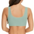 thumbnail image 4 of Bra - Seamless Wireless Push Up Bra, Full-Figure Ice Silk Anti Sagging Posture Correcting Powerful Support Bras Mint Green 48, 4 of 6