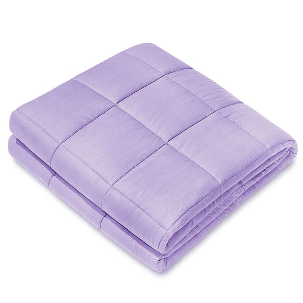 NEX 100% Microfiber Weighted Throw Blanket, 10 lbs, Lavender