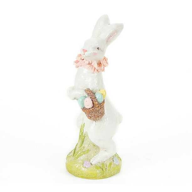3 Sweet Delights Crackled Bunny Rabbit with Basket of Easter Eggs ...