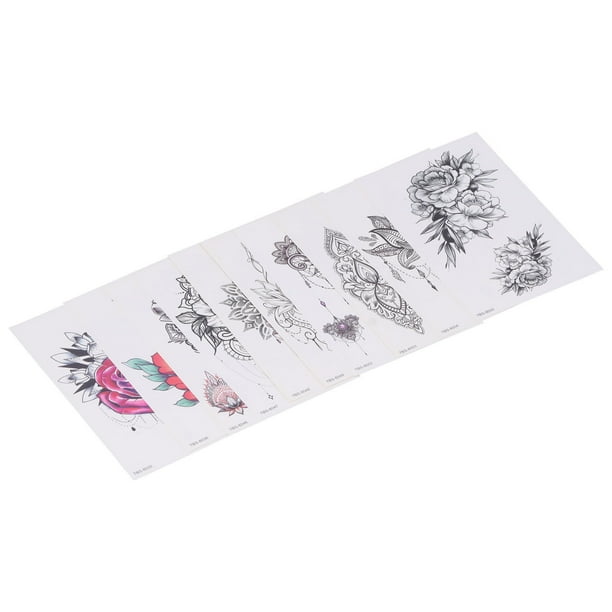 Pegatinas de tatuaje a prueba de agua, 10 piezas de tatuajes temporales, pegatinas de tatuajes de arte de papel, pegatinas de tatuajes falsos probadas y confiables