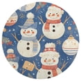 thumbnail image 3 of Christmas Cartoon Snowman Round Carpet Circle Rug Outdoor Patio Area Rug Washable Large Area Rugs Hallway Room Decor Fitness Mats, 3 of 8