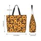 thumbnail image 5 of Disketp Vintage Brown Plaid Sunflower Bolsa Tote Estampada para Mujer, Bolso de Hombro y de Mano para Compras y Viajes, 5 of 8