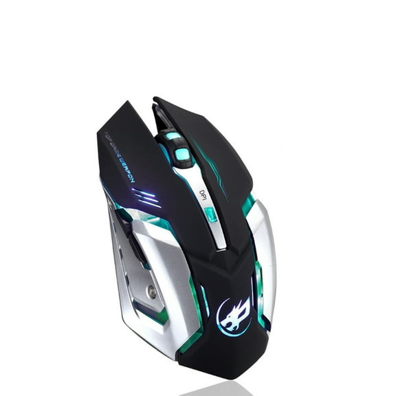 Giunmcul 50% Off Clear Rechargeable T1 Wireless Silent LED Backlit USB Optical Ergonomic Gaming Mouse