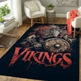 thumbnail image 7 of Viking Odin Nordic Warriors Area Rug, Scandinavian Mythology Viking Rug, Area Rug Throw Rugs Non-Slip Floor Carpet, Black Celtic Viking, Viking Home Décor, 7 of 7