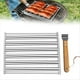 thumbnail image 2 of Estante del Rodillo Salchicha Rodillo del Hot Dog,Rejilla para Rollos de Salchicha Acero Inoxidable BBQ Estante para Perritos Calientes,Rodillo para Hot Dog para Comida Camping L, 2 of 5