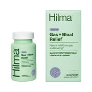 Hilma Natural Gas + Bloat Relief Herbal Supplement Vegan Capsules, Doctor Formulated, 28 Count