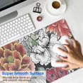 thumbnail image 4 of Long Mouse Pads for Desk,Pioneer Flower Floral Print Pattern Desk Mats on Top Of Desks, Desk Mouse Pad Extra Large with 3mm Non-Slip Base and Stitched Edge for Gaming,Office,Work,Home 31.5"x11.8", 4 of 6