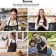 thumbnail image 5 of Delantales ajustables con pechera y bolsillos, delantales de cocina para hombres y mujeres, delantal de Chef para hornear al aire libre, 2 unidades, 5 of 5