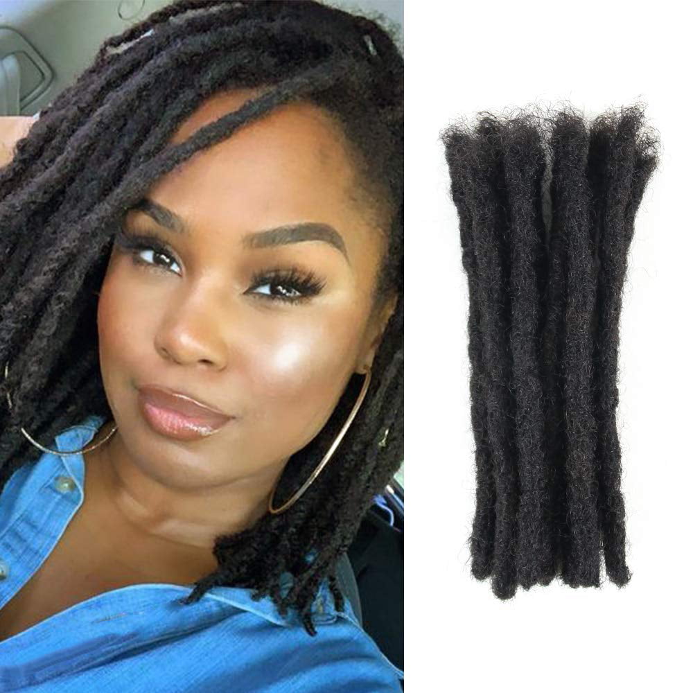 Dreadlock Extensions Human Hair 20 Strands Handmade Crochet 100% Real Hair  Loc Extensions(8inch,width:,Natural Black) | Walmart Canada