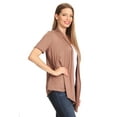 thumbnail image 3 of Women's  Basic Casual Solid Short Sleeve Open Front Cardigan (S-3X), 3 of 4
